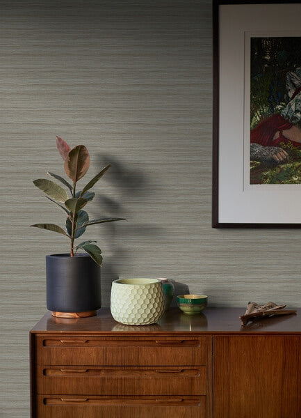 Shantung Brown Silk Wallpaper