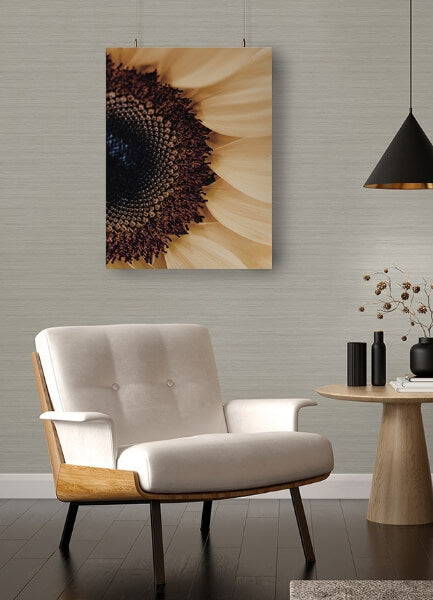 Shantung Slate Silk Wallpaper