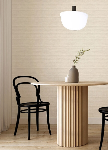 Shantung Beige Silk Wallpaper
