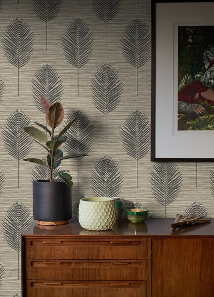 Bali Light Brown Fern Wallpaper