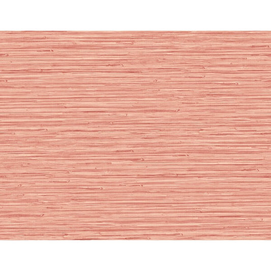 Rushmore Coral Faux Grasscloth Wallpaper