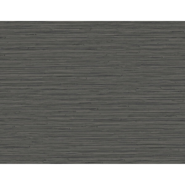 Rushmore Black Faux Grasscloth Wallpaper