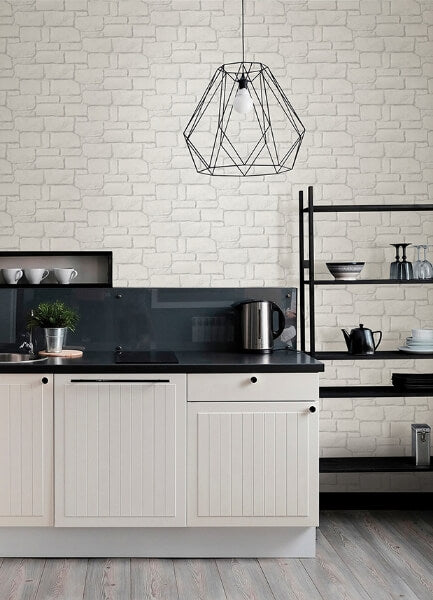 Casablanca White Stone Wallpaper