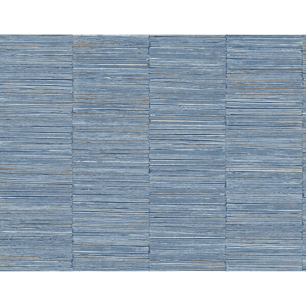 Jenga Blue Striped Column Wallpaper