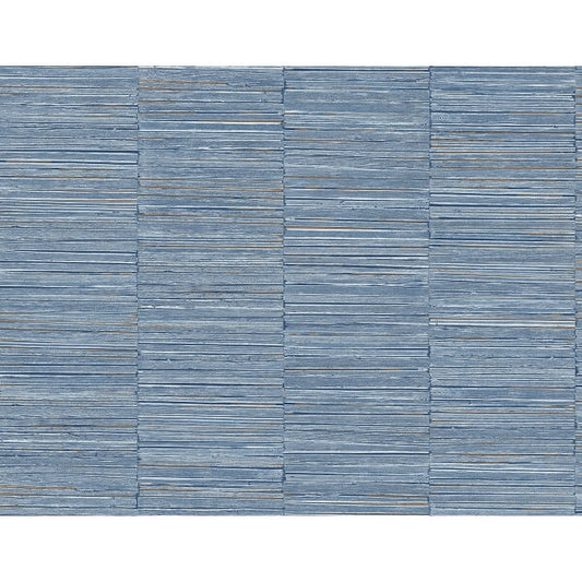 Jenga Blue Striped Column Wallpaper