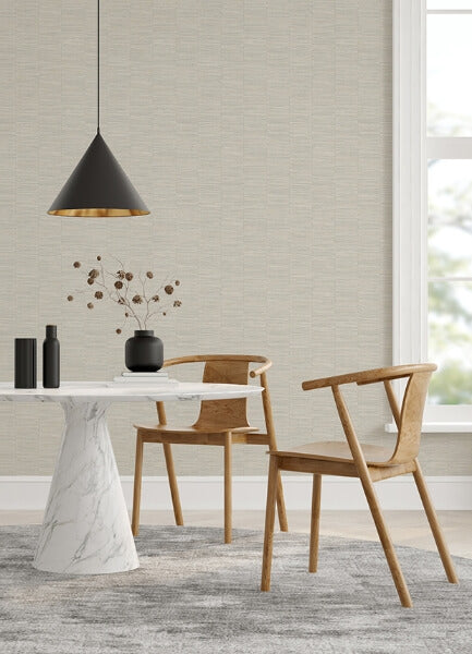 Jenga Light Grey Striped Column Wallpaper