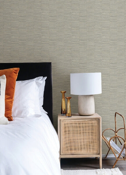 Jenga Grey Striped Column Wallpaper