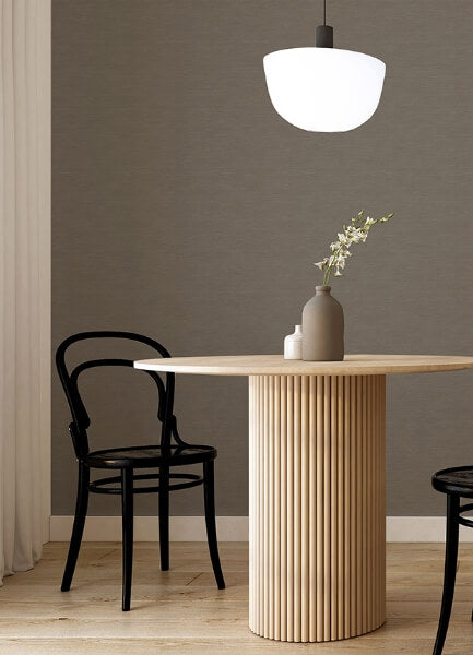 Moroccan Dark Brown Sisal Texture Wallpaper