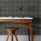 Thriller Black Wood Tile Wallpaper