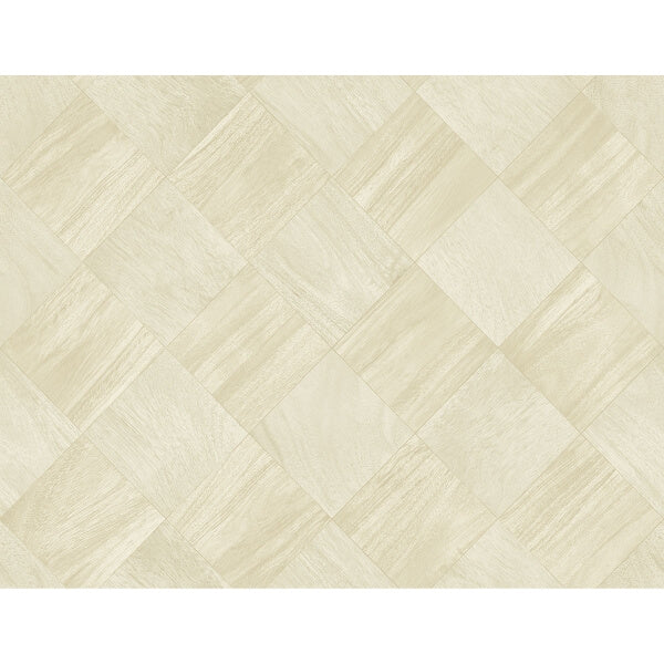 Thriller Cream Wood Tile Wallpaper