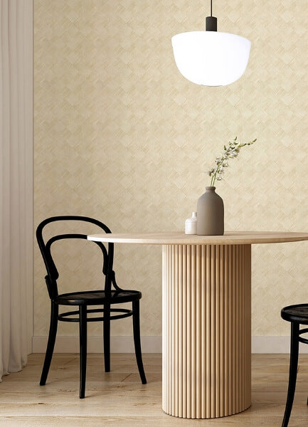 Thriller Cream Wood Tile Wallpaper
