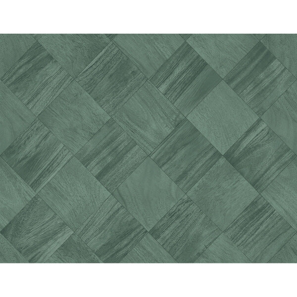 Thriller Green Wood Tile Wallpaper