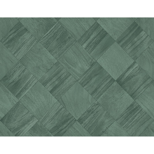 Thriller Green Wood Tile Wallpaper