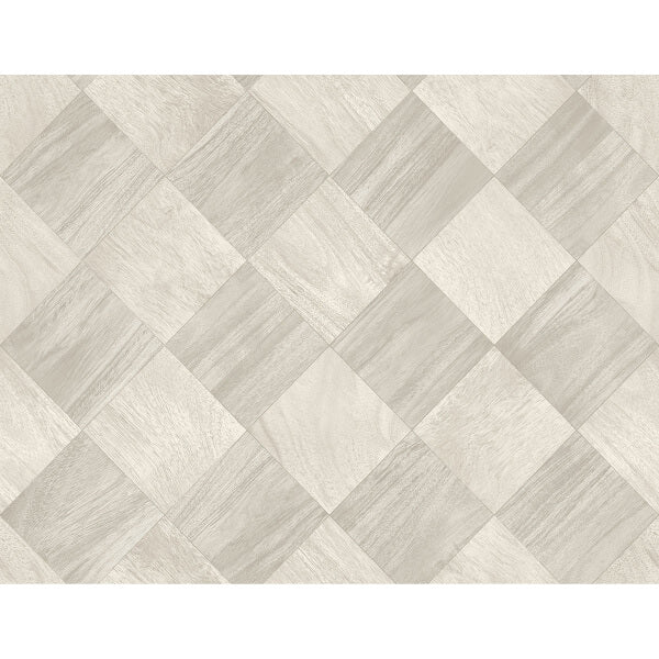 Thriller Light Grey Wood Tile Wallpaper