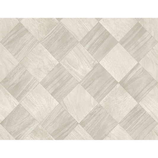 Thriller Light Grey Wood Tile Wallpaper