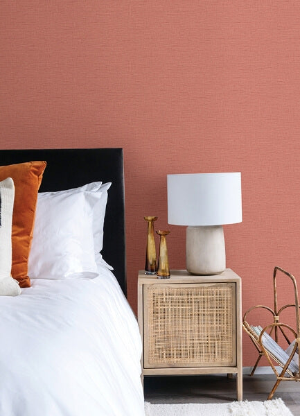 Salamander Red Woven Wallpaper
