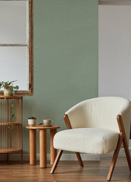 Salamander Light Green Woven Wallpaper