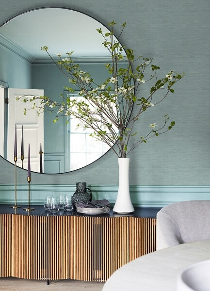 Salamander Light Blue Woven Wallpaper