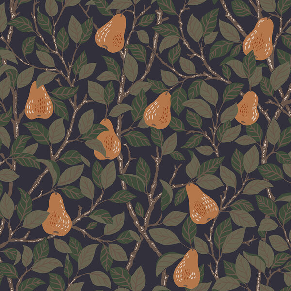 Pirum Navy Pear Wallpaper