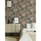 Victoria Blue Floral Nouveau Wallpaper