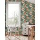 Victoria Green Floral Nouveau Wallpaper