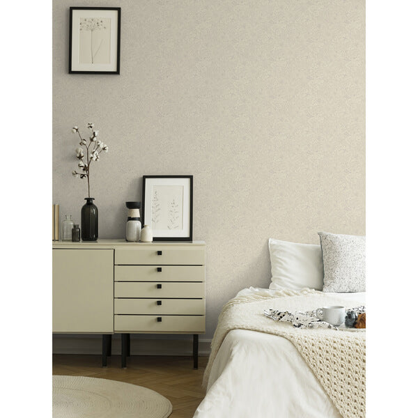 Wilma White Block Print Wallpaper