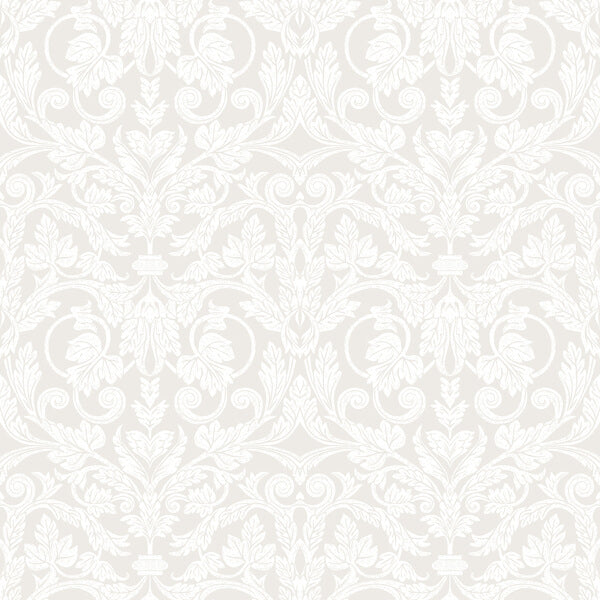 Rosali Cream Scroll Damask Wallpaper