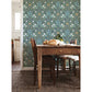 Froso Turquoise Garden Damask Wallpaper