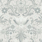Ostanskar Light Grey Retro Floral Wallpaper