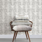 Akira Grey Leaf Wallpaper