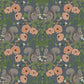 Kurre Blue Woodland Damask Wallpaper