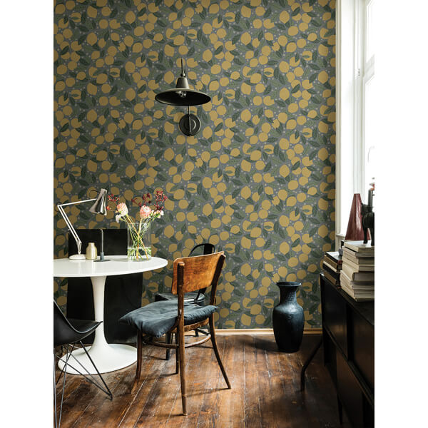 Lemona Blue Fruit Tree Wallpaper