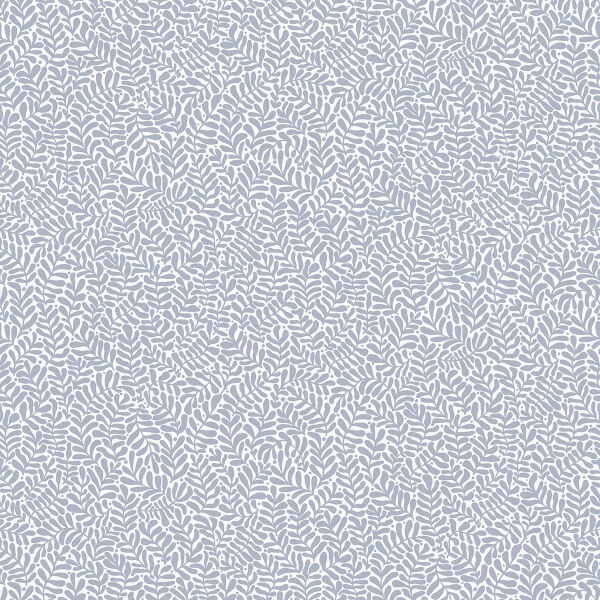 Anna Light Blue Fern Trail Wallpaper