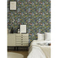 Brittsommar Navy Blue Woodland Floral Wallpaper