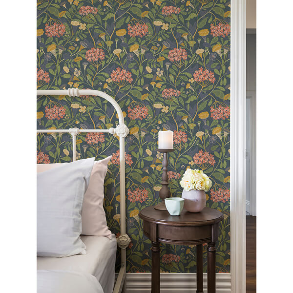 Hybbe Blue Hydrangea Garden Wallpaper