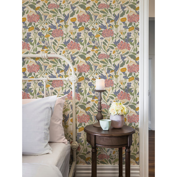 Hybbe Multicolor Hydrangea Garden Wallpaper