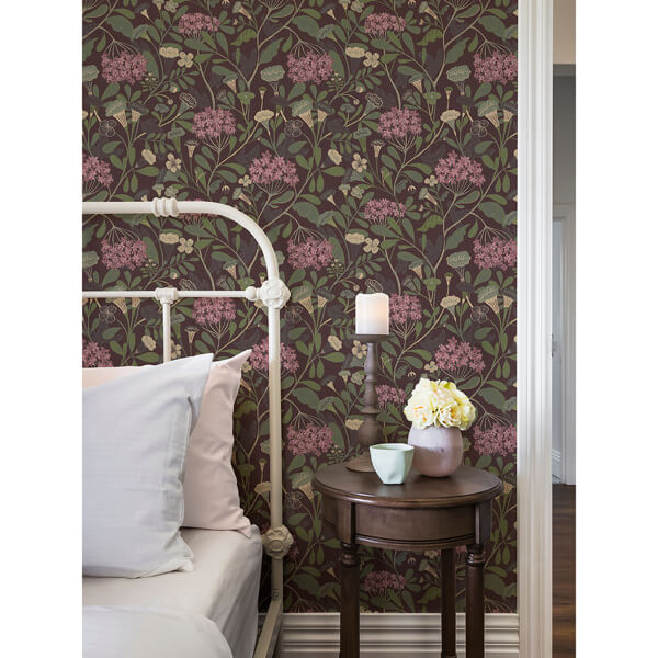 Hybbe Purple Garden Wallpaper