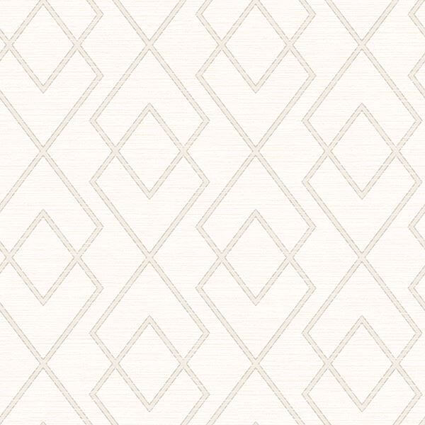 Blaze White Trellis Wallpaper