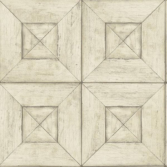 Avery Cream Wood Wallpaper