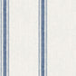 Linette Blue Fabric Stripe Wallpaper
