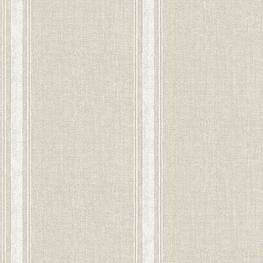 Linette Light Grey Fabric Stripe Wallpaper