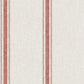 Linette Burnt Sienna Fabric Stripe Wallpaper