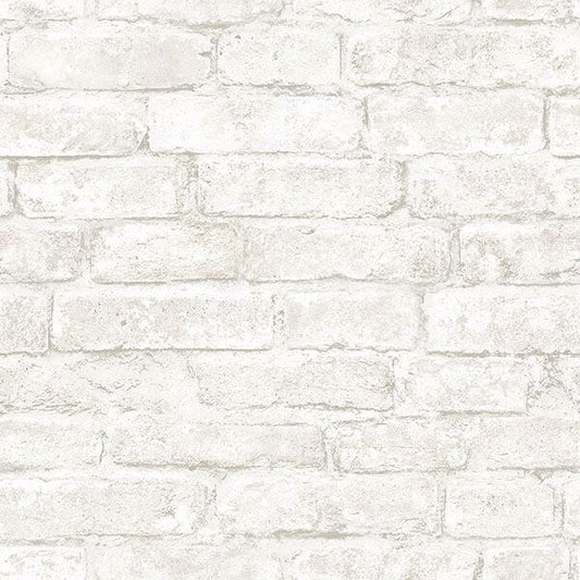 Arlington Off White Brick Wallpaper