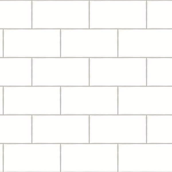 Freedom Off White Subway Tile Wallpaper