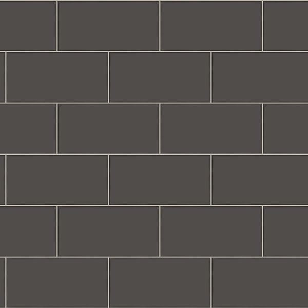Freedom Black Subway Tile Wallpaper