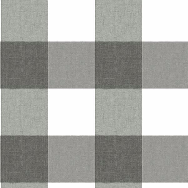 Amos Black Gingham Wallpaper