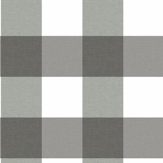 Amos Black Gingham Wallpaper