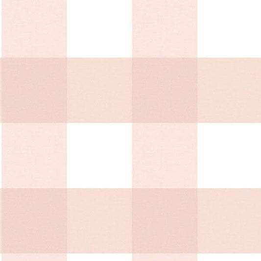 Amos Light Pink Gingham Wallpaper