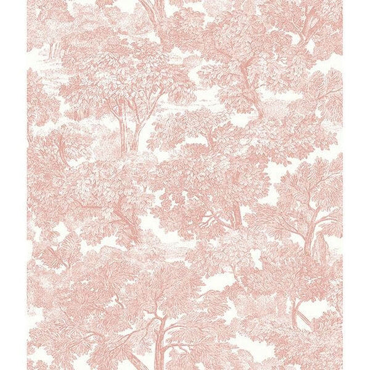 Spinney Rose Rose Toile Wallpaper