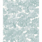 Spinney Teal Toile Wallpaper